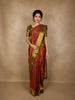 Pink Floral Zari Woven Design Pure Kanchipuram Silk Saree with Contrast Zari Border
