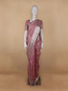 Pink Floral and leaf Woven Pure Kanchipuram Silk Saree - Diadem