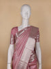 Pink Floral and leaf Woven Pure Kanchipuram Silk Saree - Diadem