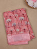 Pink Floral Prints Fancy Georgette Saree - Diadem