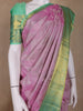 Pink Floral Woven Pure Kanchipuram Silk Saree - Diadem