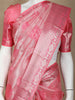 Pink Floral Woven Pure Kanchipuram Silk Saree - Diadem