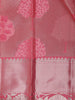 Pink Floral Woven Pure Kanchipuram Silk Saree - Diadem