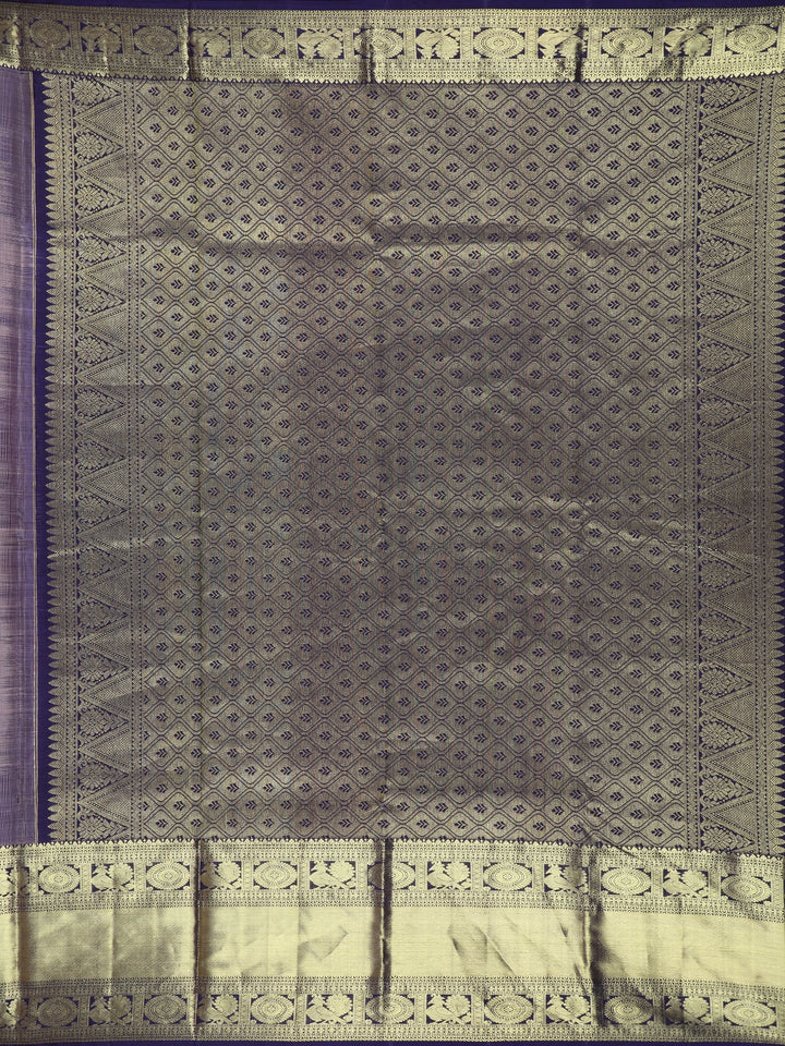 Pink Floral Woven Pure Kanchipuram Silk Saree - Diadem