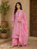 Pink Geometric Designed Cotton Salwar Suit