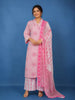 Pink Geometric Printed Cotton Salwar Suit With Dupatta