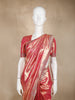 Pink & Gold Banarasi Silk Saree with Floral Woven Design and Designer Embellished Border