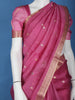 Pink Gold Zari Butta Organza Saree - Diadem