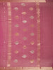 Pink Gold Zari Butta Organza Saree - Diadem