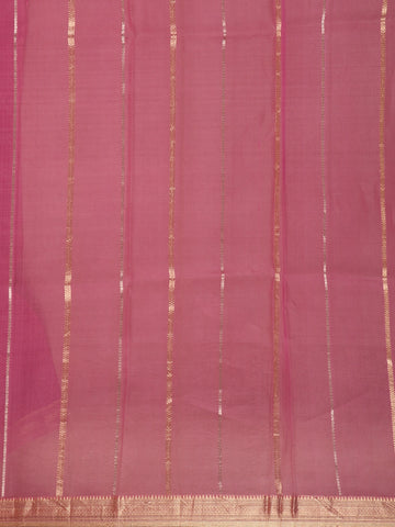 Pink Gold Zari Butta Organza Saree - Diadem