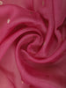 Pink Gold Zari Butta Organza Saree - Diadem