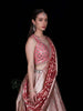 Pink Mirror Designed Banarasi Silk Bridesmaid Lehenga