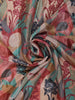 Pink Multicolor Floral Printed Synthetic Saree with Embroidered Blouse - Diadem