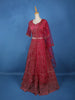 Pink Net Sequins And Floral Embroidery Bridesmaid Lehenga