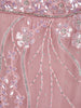 Pink Net Sequins And Floral Embroidery Bridesmaid Lehenga - Diadem