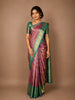 Pink Paisley and Floral Woven Pure Kanchipuram Silk Saree