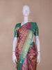 Pink Paisley and Floral Woven Pure Kanchipuram Silk Saree - Diadem