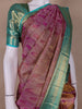 Pink Paisley and Floral Woven Pure Kanchipuram Silk Saree - Diadem