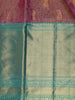 Pink Paisley and Floral Woven Pure Kanchipuram Silk Saree - Diadem
