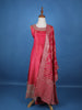 Pink Panel Anarkali Tissue Silk Salwar suit - Diadem