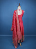 Pink Panel Anarkali Tissue Silk Salwar suit - Diadem