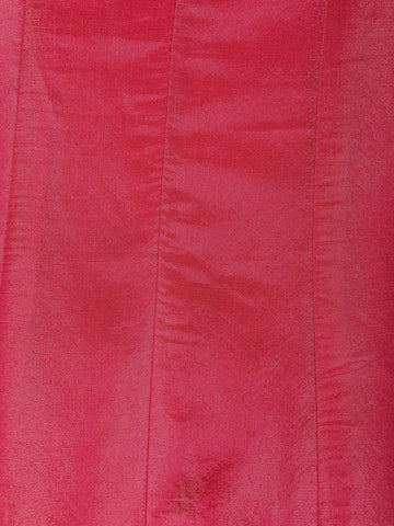 Pink Panel Anarkali Tissue Silk Salwar suit - Diadem