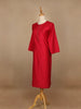 Pink Plain Cotton Rayon Kurti