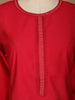 Pink Plain Cotton Rayon Kurti