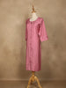 Pink Pleated Design Cotton Kurti - Diadem