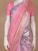 Pink Sequin Embellished Chiffon Saree - Diadem