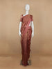 Pink Stripes Designed Organza Designer Saree