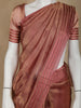 Pink Stripes Designed Organza Designer Saree