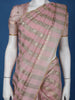 Pink and Gold Striped Design Semi Tussar Saree