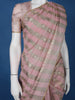 Pink and Gold Striped Design Semi Tussar Saree