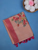 Pink floral Design Semi Tissue Saree - Diadem