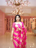 Pink And Gold Butta Designed Tissue Organza Saree