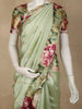 Pista Green Butta Woven Design Pure Crepe Silk Saree with Floral  Border