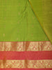 Pista Green Butta Woven Design Pure Kanchipuram Silk Saree with Contrast Zari Border