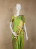 Pista Green Butta Zari Woven Design Pure Kanchipuram Silk Saree with Zari Border