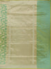 Pista Green Floral Design Banarasi Silk Saree - Diadem