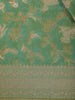 Pista Green Floral Design Banarasi Silk Saree - Diadem