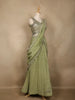 Pista Green Floral Embroidered Design Sheer Lehenga