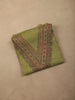 Pista Green Floral Embroidered Design Tissue Unstitched Salwar Material with Dupatta