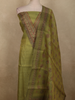 Pista Green Floral Embroidered Design Tissue Unstitched Salwar Material with Dupatta