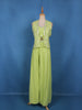 Pista Green Floral Embroidered Georgette Palazzo Suit