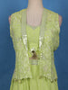 Pista Green Floral Embroidered Georgette Palazzo Suit