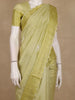 Pista Green Floral Embroidered Raw Silk Saree