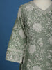 Pista Green Floral Sequins Embroidered Silk Kids Palazzo Suit