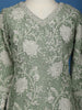 Pista Green Floral Sequins Embroidered Silk Kids Palazzo Suit