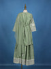 Pista Green Floral Sequins Embroidered Silk Kids Palazzo Suit
